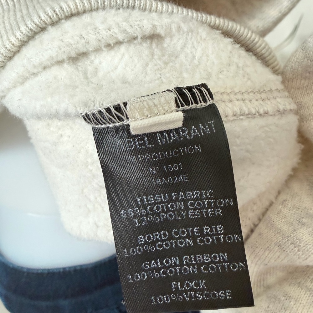 Etoile Isabel Marant Beige MILLYNY SWEATSHIRT with Black Logo - Picture 13 of 13